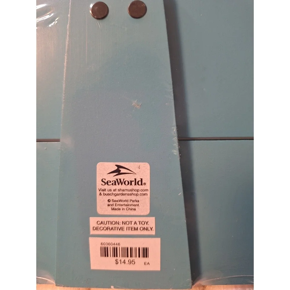 SeaWorld Dolpin Beach 4X6‎ Photo Picture Frame Wood Rope Mosaic NEW